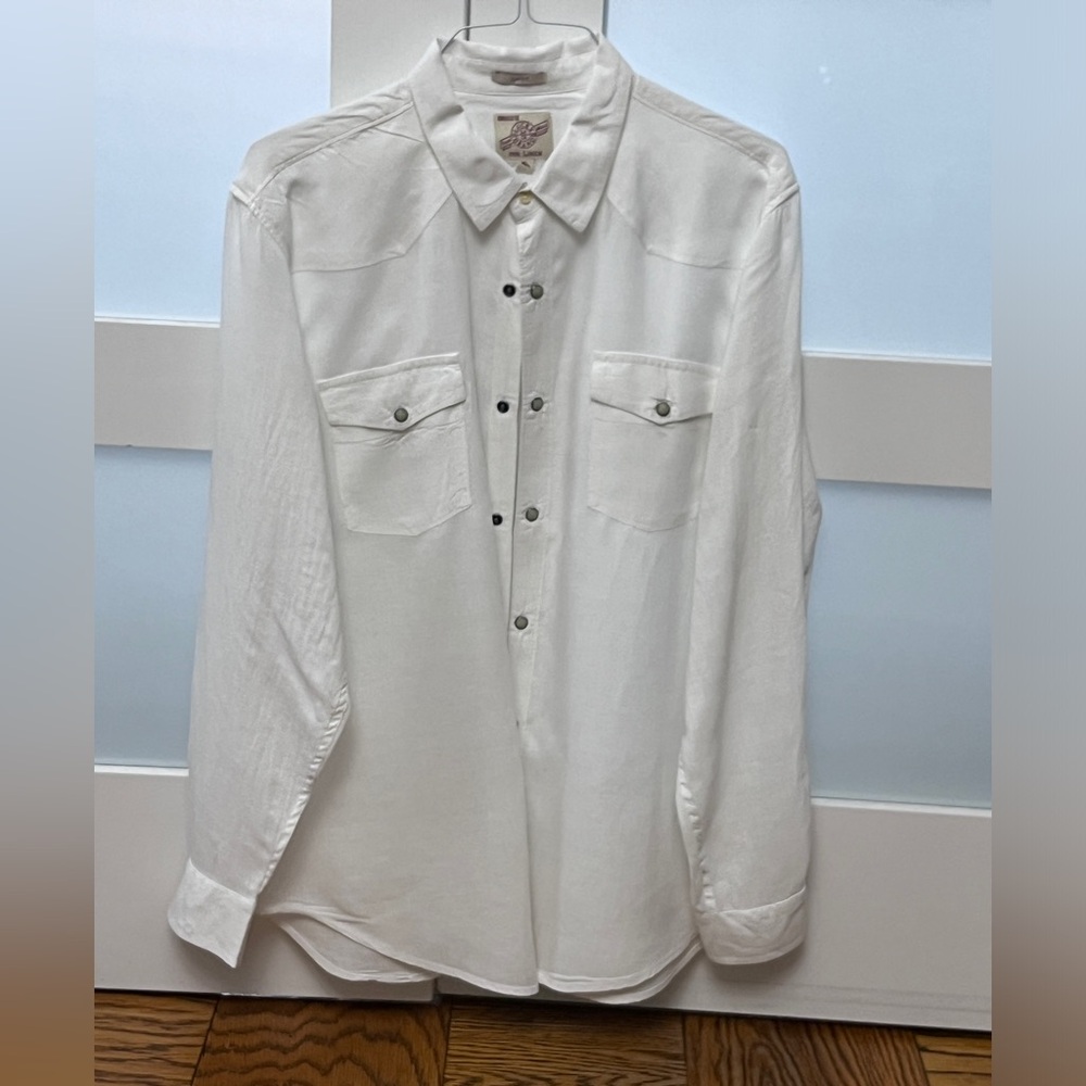 Lucky Brand Ivory Button Down Shirt